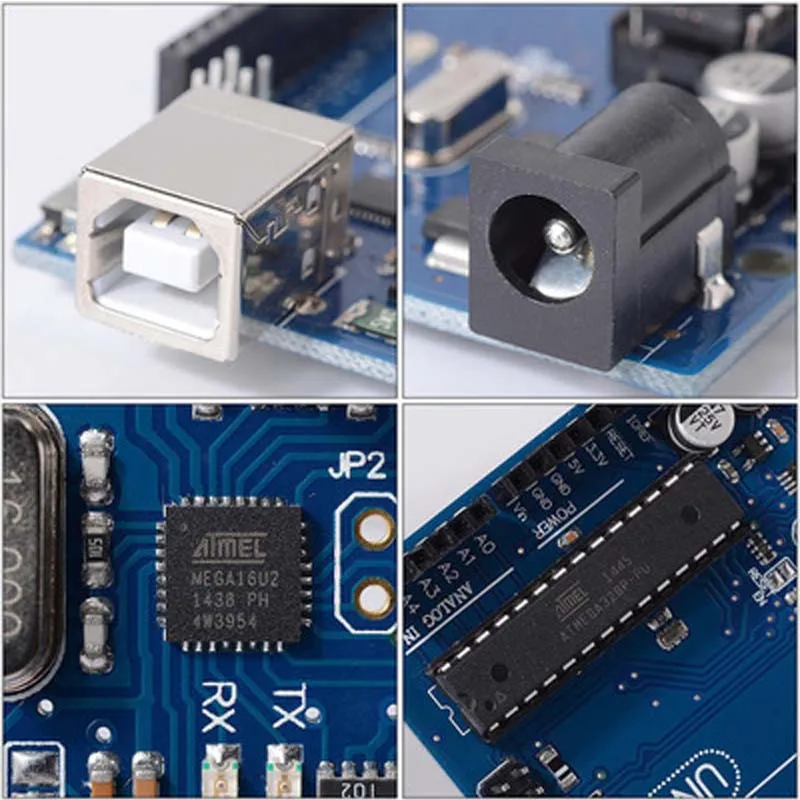 5 компл./лот UNO R3 для arduino MEGA328P ATMEGA16U2 1 шт. UNO R3+ 1 шт. волоконно оптический кабель