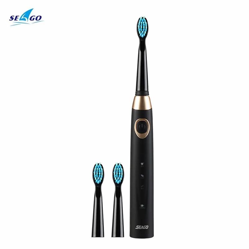 

3 Modes Ultrasonic Electric Toothbrush USB Charger Rechargeable Tooth Brush Deep Cleaning With 3Pcs Soft Brush Heads For Adults