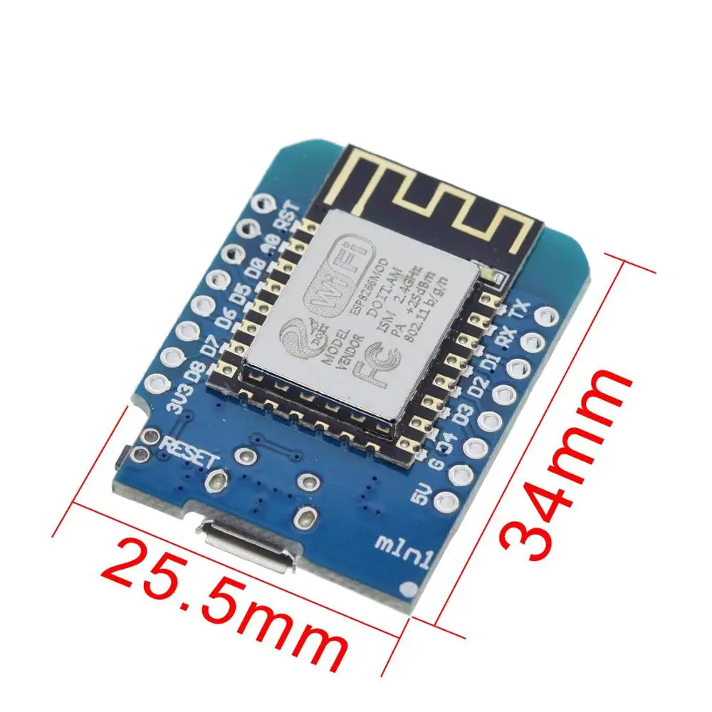 ESP8266 ESP-12 ESP12 WeMos D1 Мини-модуль Wemos D1 Мини WiFi макетная плата Micro USB 3,3 В на основе ESP-8266EX 11 цифровых контактов