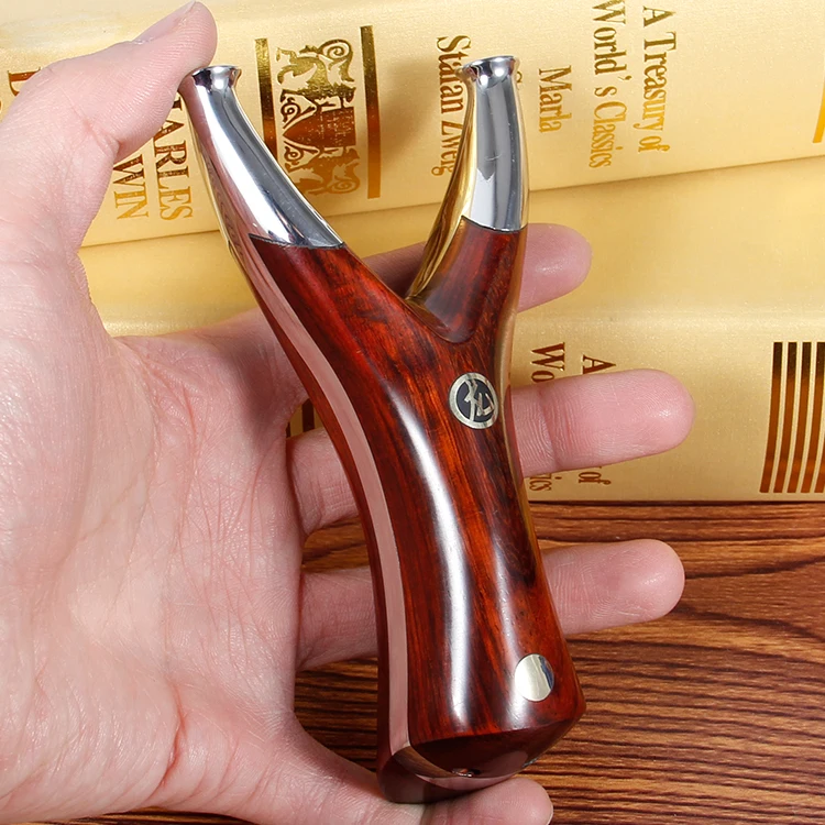 

440 Stainless Steel Dragonscale Solid wood Slingshot Flat rubber band Bow Recurve Accurate Outdoor hunting catapult
