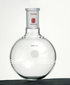 F301500 플라스크, 둥근 바닥, 단일 목, 용량: 500 ml, 조인트: 14/20 신디사이저