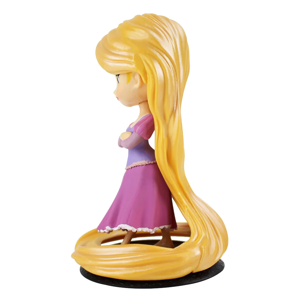 Q Posket Princess Figures Mermaid Ariel Rapunzel Belle QPosket Characters Collectible Modle Dolls Kids Girls Toys Gifts