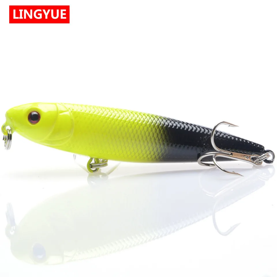 

New 1pcs Fishing Lures 8cm/8.6g Pencil Bait Artificial Quality Professional Plastic Wobblers Fishing Tackle With Treble Hooks