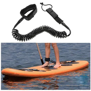 

10ft Surfboard Ankle Leash Rope Coiled Stand Up Paddle Board Surfing Cord String ZJ55