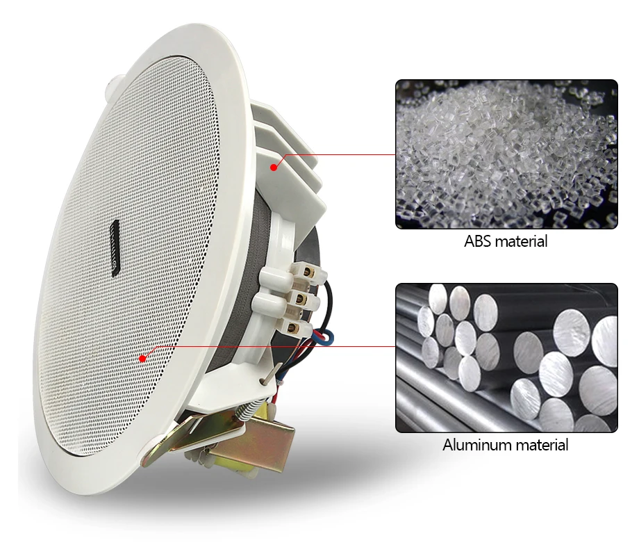 Oupushi CE502 6 ватт 6,5-дюймовый потолочный динамик и встроенный динамик система общего вещания фоновой музыки