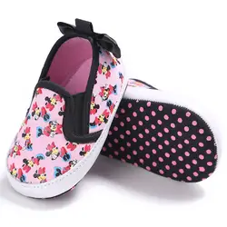 Детская обувь для маленьких девочек; сезон весна-осень; обувь для малышей с цветочным принтом; мягкая обувь для малышей; wal