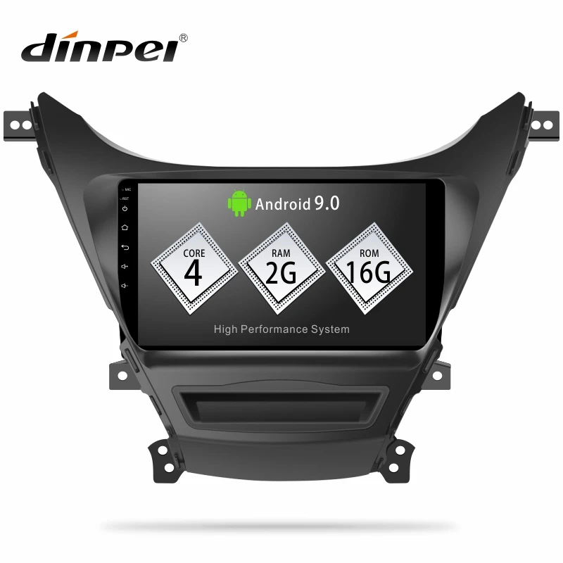 

Dinpei Android 9.0 Car Radio Multimedia Video Player Navigation GPS For Hyundai Elantra MD 2010-2016 MP5 WIFI Stereo no 2 din