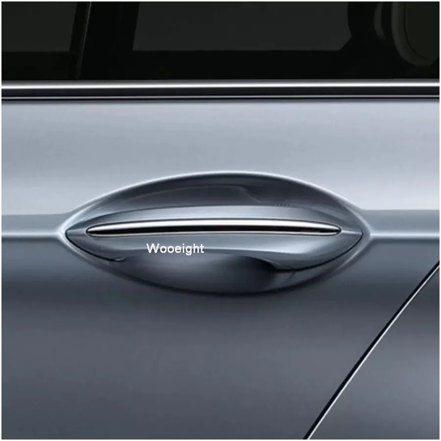 Wooeight 4Pcs Stainless Steel Exterior Door Handle Molding Trim Car Styling Strip For BMW 5 Series F10 F18 F11 2011-2017 (6)