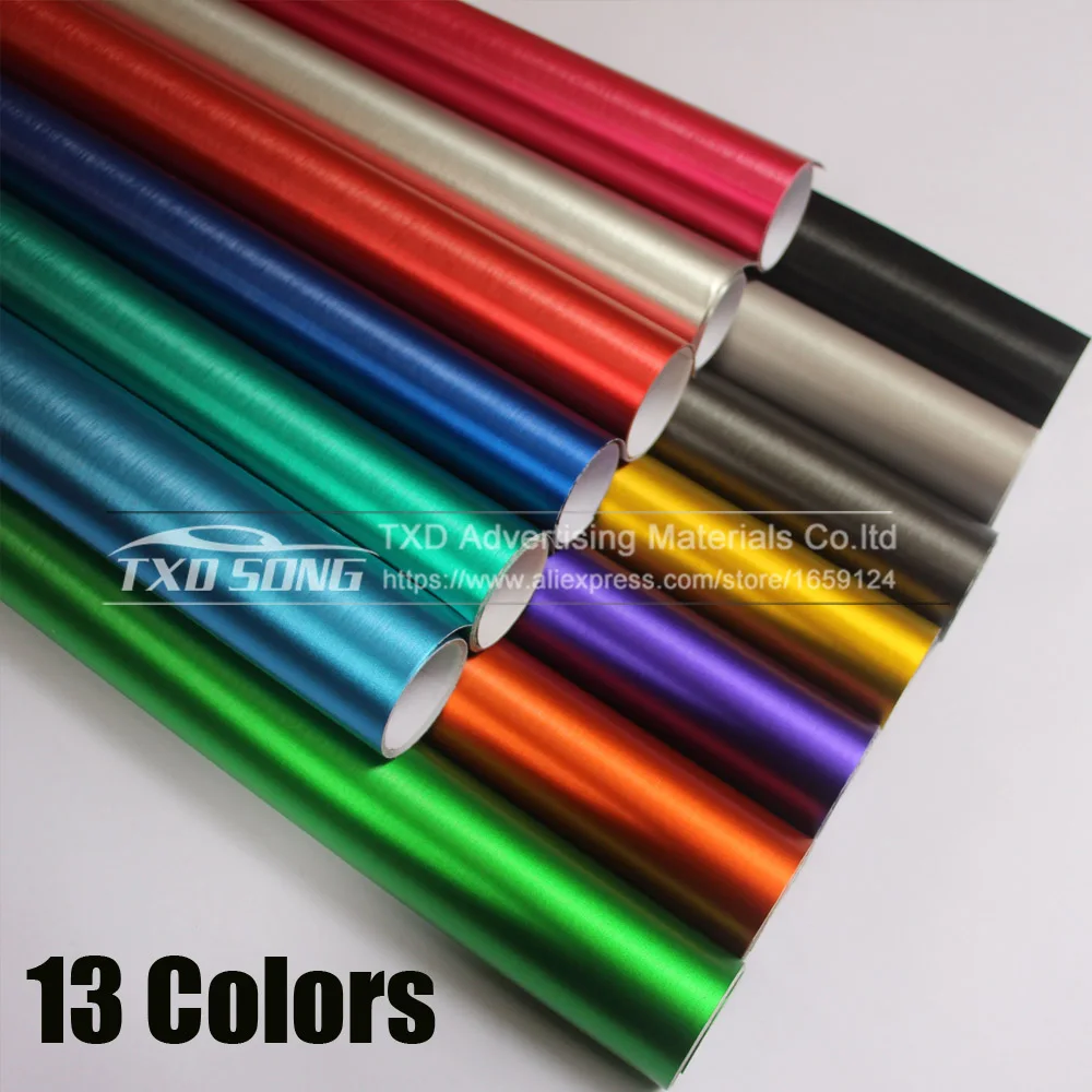 

Premium quality 30X152CM(12"X60")/Lot Chrome matte brushed vinyl film with air bubbles Matte chrome brushed sticker