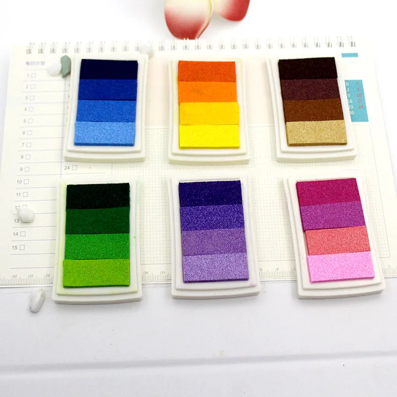 

1 PC exquisite color gradually changing oil painting DIY scrapbook album gradient seal set cushion ink ink handicraft DIY