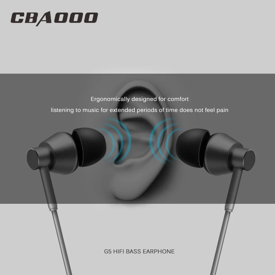 CBAOOO G5 3,5 мм проводные наушники-вкладыши, гарнитура, спортивные стерео басовые наушники, гарнитура с микрофоном для телефона xiaomi huawei