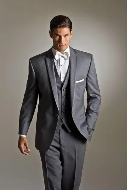 New Arrival Silver Grey Wedding Tuxedos 