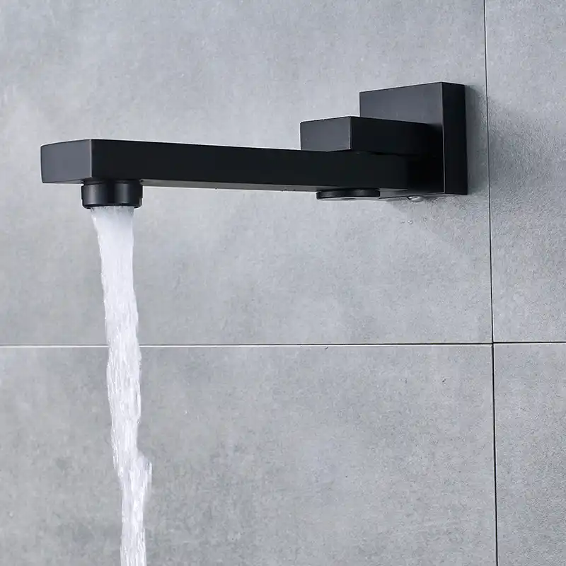 ULGKSD lavadora grifo negro de latón grifo de bañera LED accesorios de