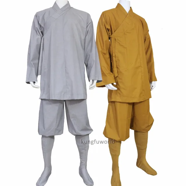Cotton Shaolin Buddhist Monk Robe Arhat Kung fu Uniform Martial arts