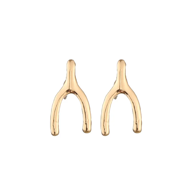 2018 Fashion Jewelry Earrings For Women Thanks Giving Wish Bone Stud Earrings Fashion Jewelry