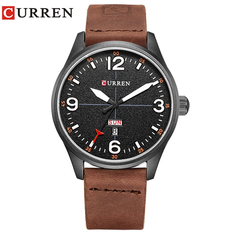 

NEW 2019 Curren Men's Sports Quartz Watches Mens Watches Top Brand Luxury Leather date week Wristwatches Relogio Masculino 8265