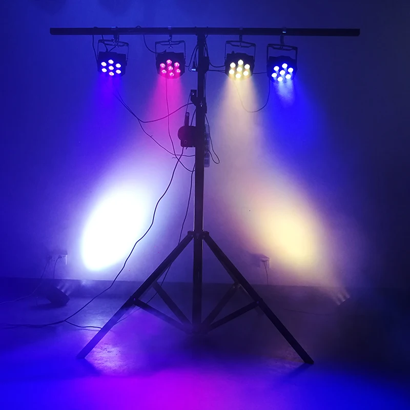 Движущийся светодиодный сценический светильник 7x18 Вт RGBWA+ UV 6в1 день рождения DMX512 для дискотеки DJ музыка вечерние KTV освещение для ночного клуба