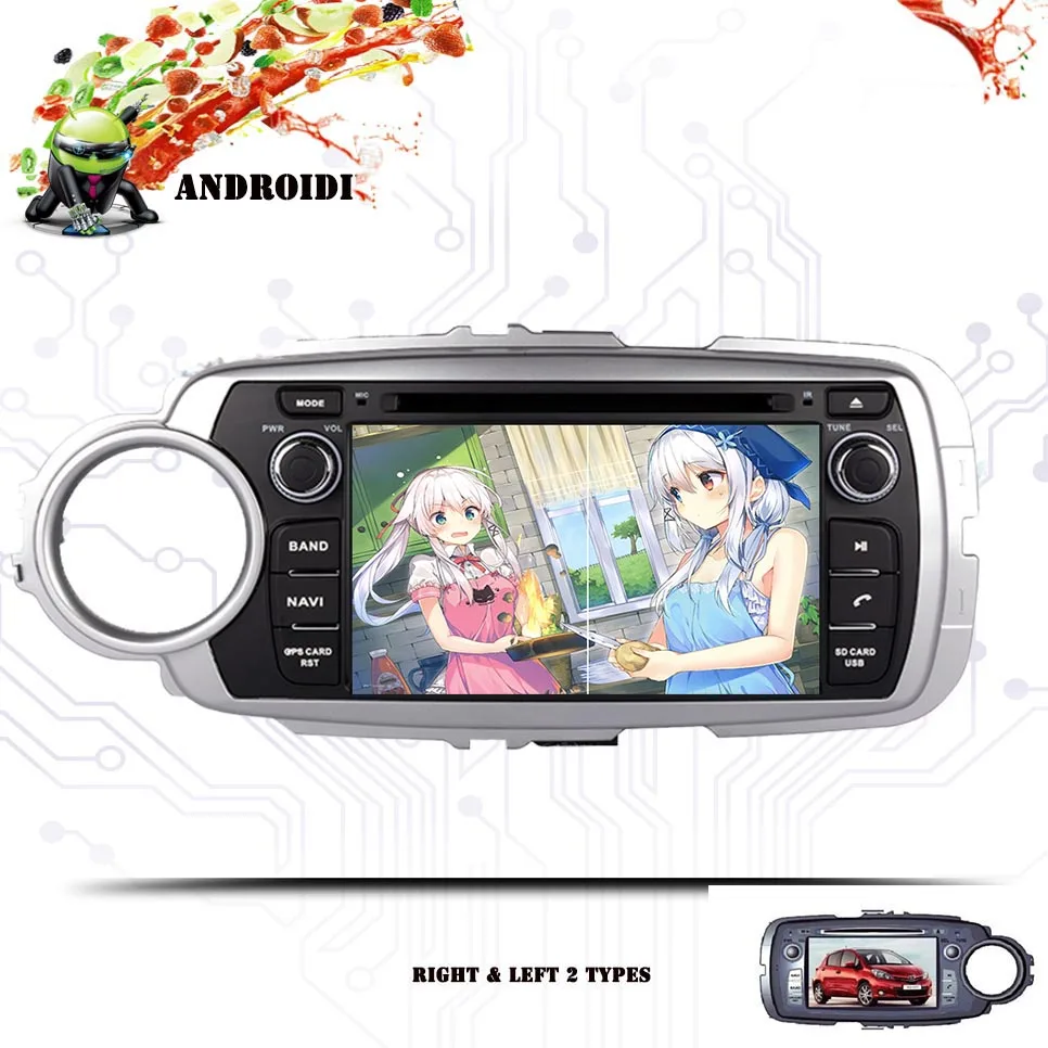 Восьмиядерный Android 9 0 Ram 4GB Fit TOYOTA YARIS 2012 2013 2014 2015 2016 2017 2018 автомобильный DVD плеер