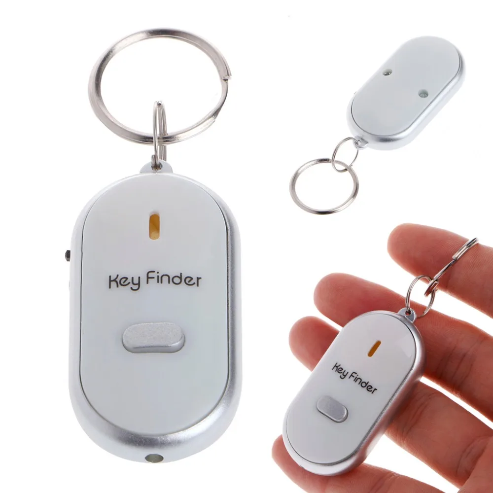 

1PC LED Key Finder Locator Find Lost Keys Chain Keychain Whistle Sound Control