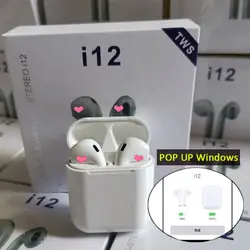 2019 новая версия POP UP i12 TWS Bluetooth наушники с сенсорным управлением беспроводные наушники 3D объемный звук для iPhone Xiaomi Android