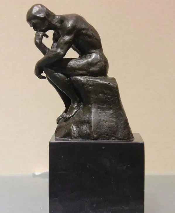 Rodin искусство медный истончик Мраморная база скульптура статуя statue of