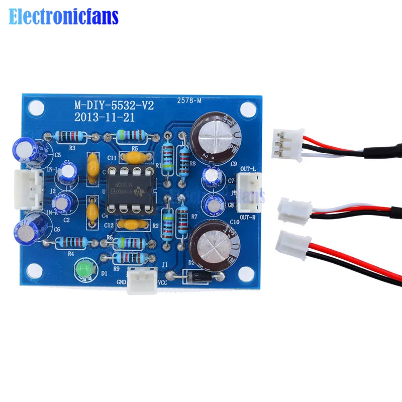 NE5532 Плата усилителя Φ сигнал Bluetooth Стандартная плата 12 35 В постоянного тока для Pre