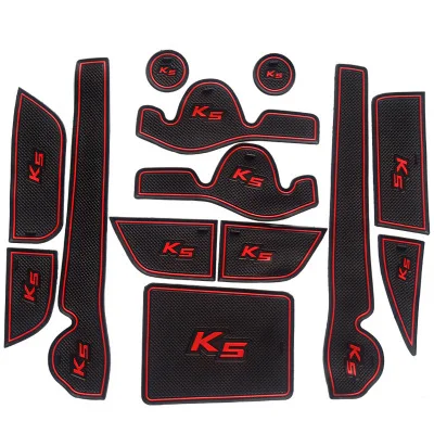 

High quality Non-slip Interior pad door mat Cup mat car sticker Fit For KIA K5 2010 2011 2012 2013 2014 13pcs car accessories
