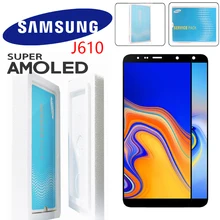 6," Super AMOLED ЖК-дисплей для samsung Galaxy J6 плюс J610 SM-J610FN Дисплей с Сенсорный экран в сборе Запчасти для авто