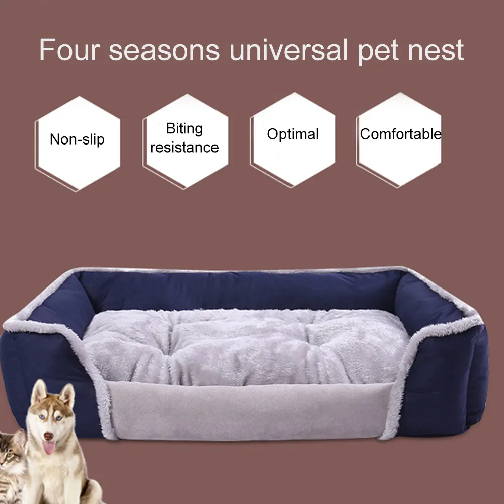 cheap Large Pet Bed Sofa Dog Cats Cushion Nest Puppy Soft Warm House Kennel Mat XH8Z
