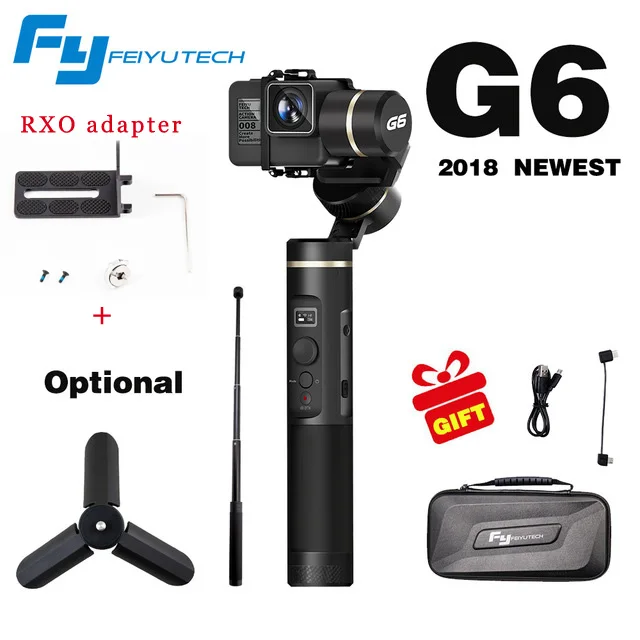 FeiyuTech G6 Gimbal Ручной Стабилизатор Feiyu для экшн-камеры Wifi синий для камеры Gopro Hero 7 6 5 RX0 DJI OSMO Action