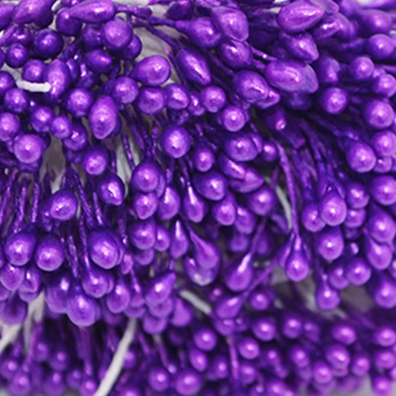 500 головка 3 мм Мини тычинки цветок искусственный жемчуг цветок тычинки Двойные наконечники DIY ручной работы аксессуары для скрапбукинга свадебные украшения