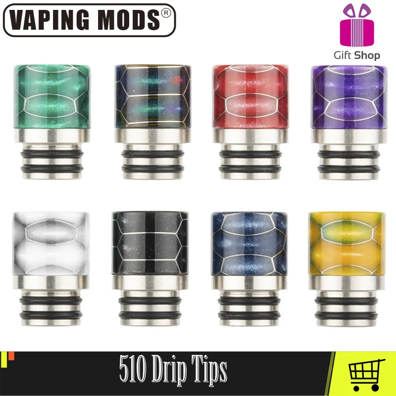 

510 Drip Tip Epoxy Resin Mouthpiece Drip Tips For SMOKING V8 Baby Atomizer rda Atomizer Drip Tips 510 Vape Accessories