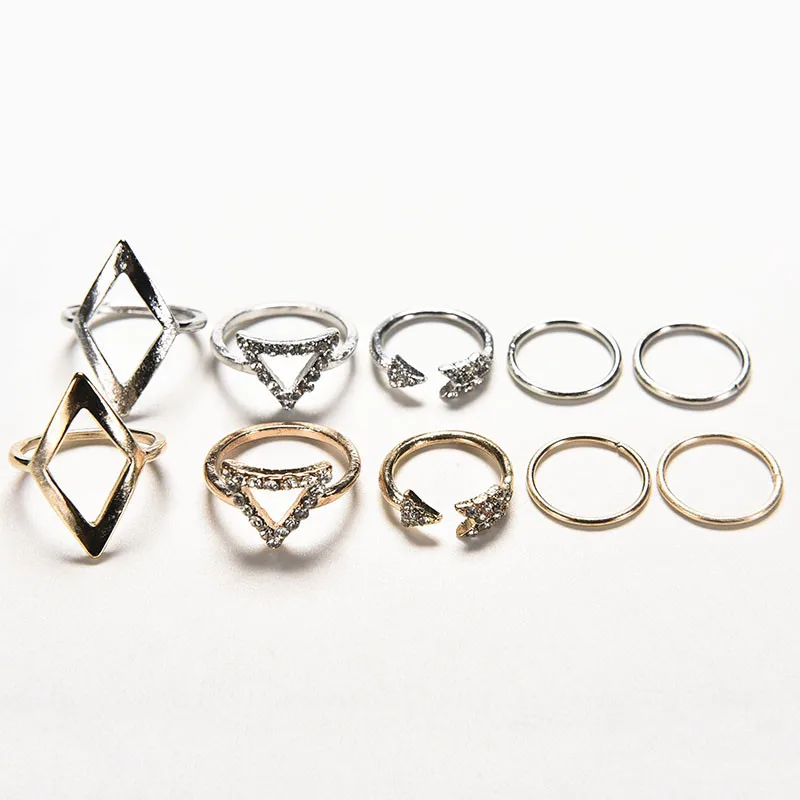 Frauen Stapeln Punk Ringe glänzend mittleren Finger Ring Set Schmuck JPZY Frauen Stapeln Punk Ringe glänzend mittleren Finger Ring Set Schmuck JPZY