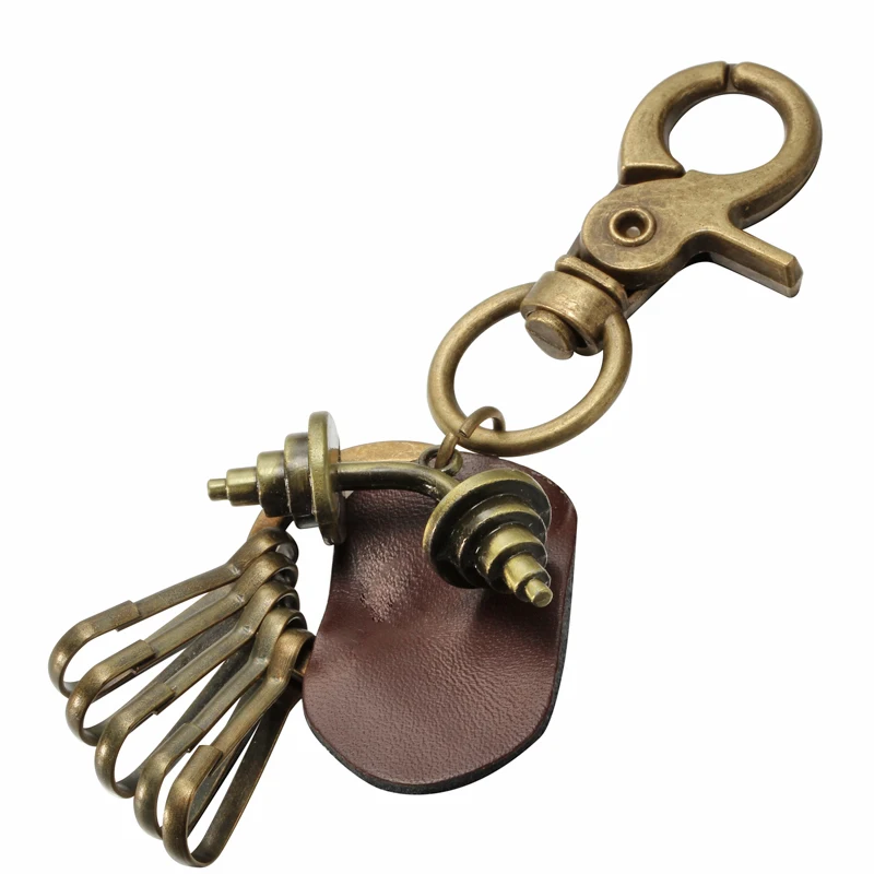 

Hesiod Vintage Mens Key Chain Punk Style Man Adjustable Genuine Leather Pendant Key Holder Keychains