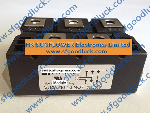VUO190-16NO7 Standard Rectifier Module 1600V 240A 5-Pin PWS-E-1 Weight:284g