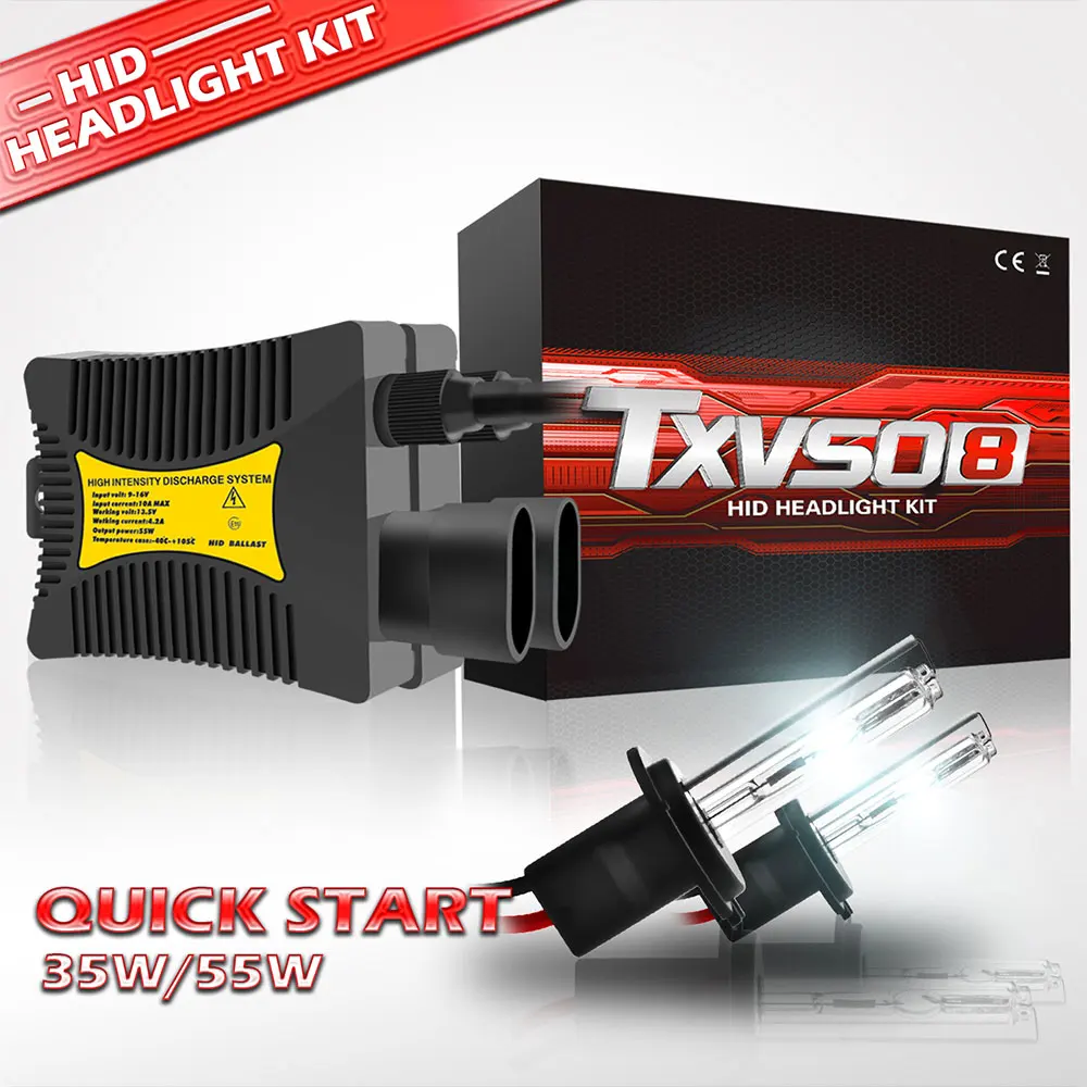 

TXVSO8 2PCs 55W H7 Socket Xenon Headlights KIT HID Bulb 3000K 4300K 5000K 6000K 8000K 10000K 12000K Slim Ballast Lamp Globe