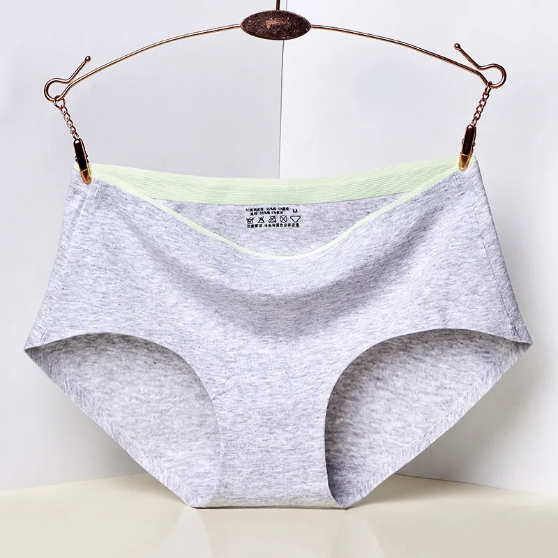 

Seamless cute teenage cotton underwear hip-lifting comfortable breathable waist-sized all-cotton lady's triangular underwear