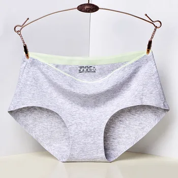 

Seamless cute teenage cotton underwear hip-lifting comfortable breathable waist-sized all-cotton lady's triangular underwear