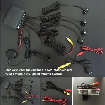 

Car Parking Sensors + Car Rear View Camera = 2 in 1 Visual Auto Reverse Backup Detector System For Toyota Sequoia MK2 2008~2014