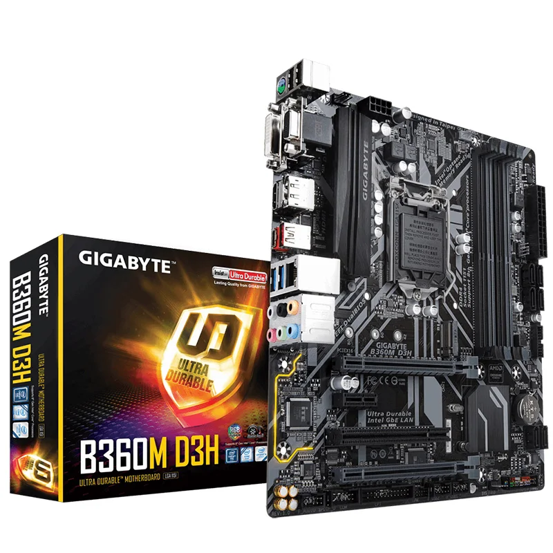 

For Gigabyte GA-B360M DS3H NEW original Desktop B360 Motherboard B360M DS3H Socket LGA1151 DDR4 USB3.0 SATA3