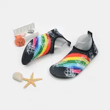 Быстросохнущие водные спортивные носки для серфинга, Аква-йоги, с радужным принтом, обувь для воды, босиком, пляжная обувь для бассейна