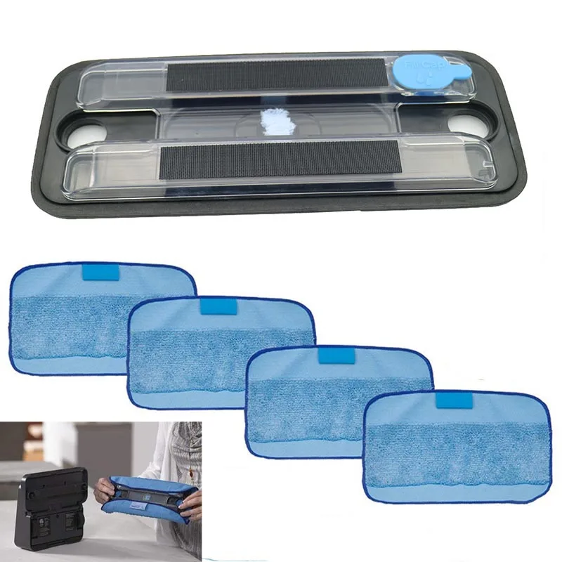 

1 Pcs Wet Tray &4 Pcs Pro-Clean Mopping Cloths For Irobot Braava 380 380T 5200 Mint5200C 4200A 4205 Braava 380 Floor Cleaning