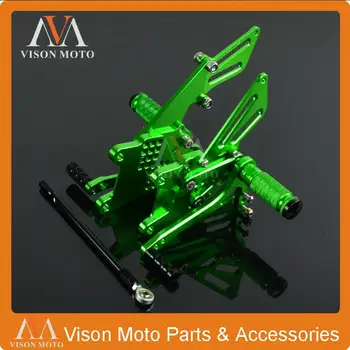 

CNC Adjustable Rearsets Foot Pegs Rear Sets For Kawasaki ZX10R 06 07 08 09 10 Racing Motorcycle