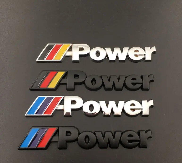 1 шт. M power Motorsport металлический логотип Автомобильная наклейка задний багажник