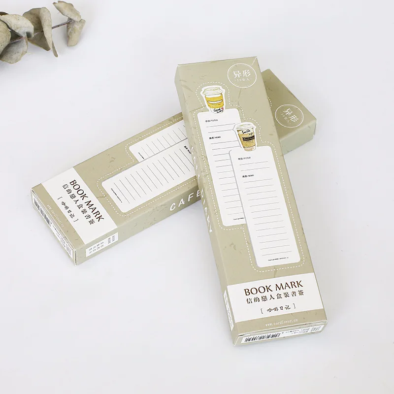 1 шт. закладки в коробке для влюбленных букв, Дневник для кофе, 30 листов в творческие заметки, открытка с сообщением для чтения карт