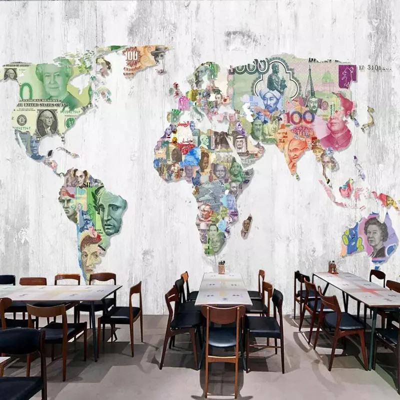 

Dropship Fatman World Map Wallpaper Graffiti 3d Wallpaper Murals Embossed Wallpaper Living Room Paper Wall Papel Parede