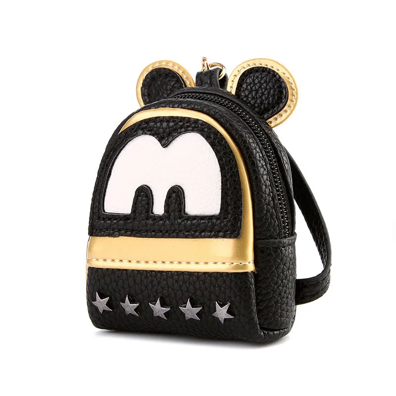 

Women Wallet Mini Change Purse Canvas Cute Mickey Ears Small Rucksack Laptop Bag Shoulder Straps Back Pack WT0069