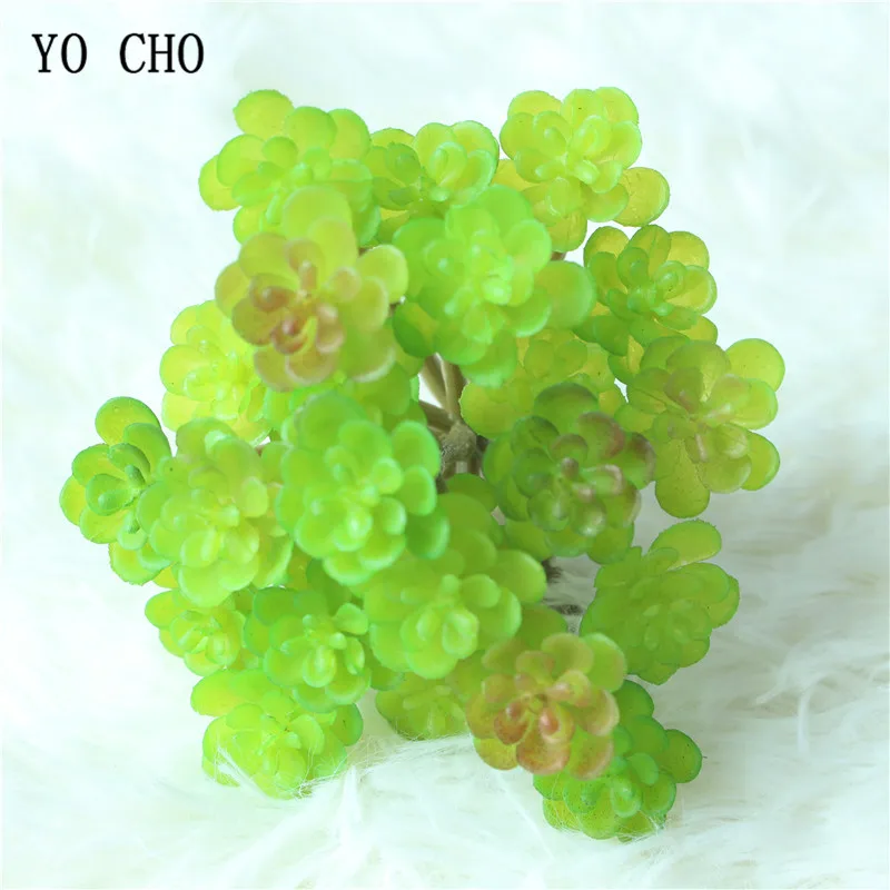 Yo Cho 1Pc Creativo Artificiale Succulente Erba Impianto Fai Da Te Verde Falso Paesaggio Di Loto Rare Piante Di Fiori A Casa Decorazione Del Giardino