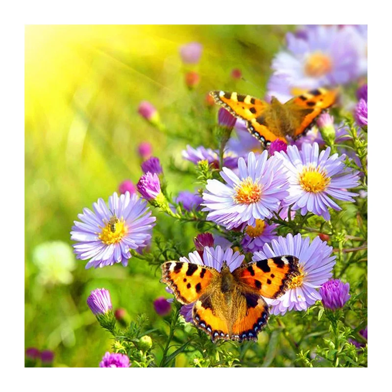Free shipping diamond embroidery butterfly flower needlework cross stitch set full square diamond flower diy diamond painting