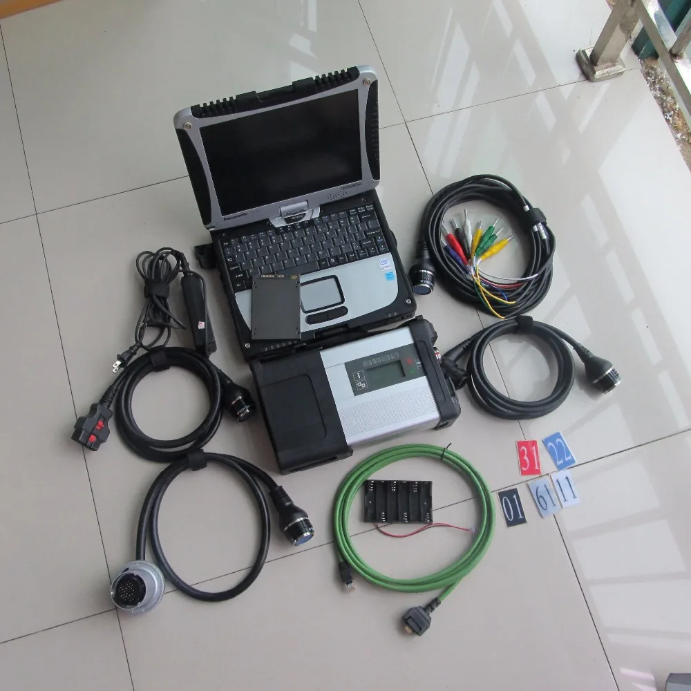  Super MB Star C5 SD Verbinden diagnose werkzeug mit neueste software 201907 ssd mit cf19 Toughbook 